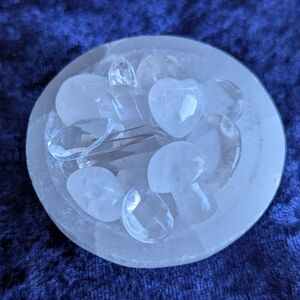 🌟 Brazilian CLEAR QUARTZ ⚡Master Healer Multi Crystal Gemstone facet Jewel Bowl